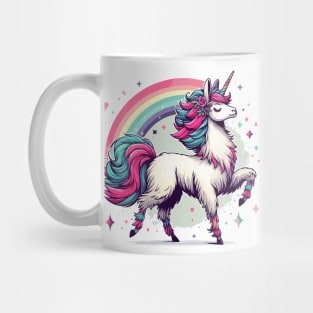 Kawaii rainbow llamacorn unicorn llama Mug